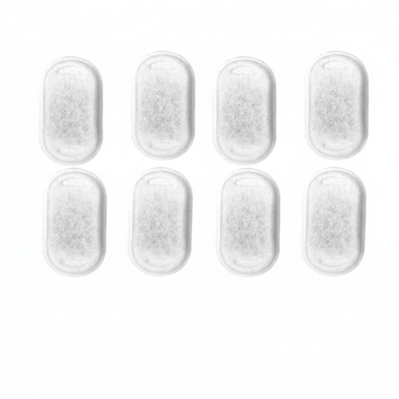 Eight filter cartridges arranged in two rows on a white background with '8 pcs Filter' text.