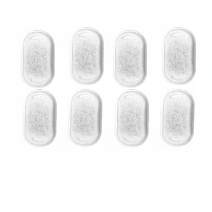Eight filter cartridges arranged in two rows on a white background with '8 pcs Filter' text.
